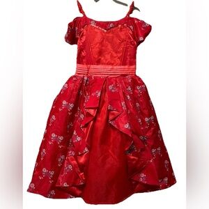 Disney Parks Elena of Avalor Dress Girls M Castle Collection Princess Red